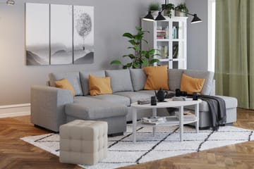 Link 4-sits Högervänd U-formad Large Soffa med Divan och Schäslong i Tyg