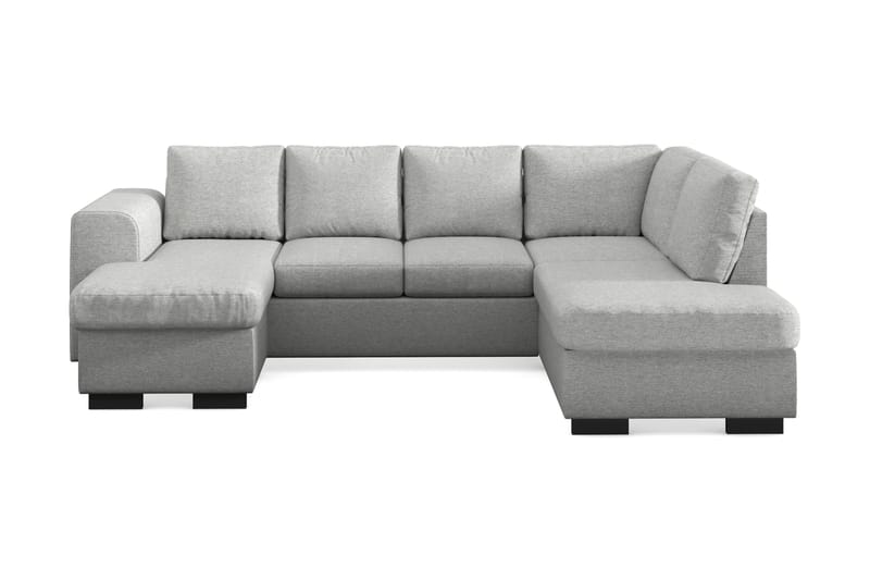 Link 4-sits Högervänd U-formad Soffa med Divan och Schäslong i Tyg - Ljusgrå - Möbler - Soffa - U-soffa