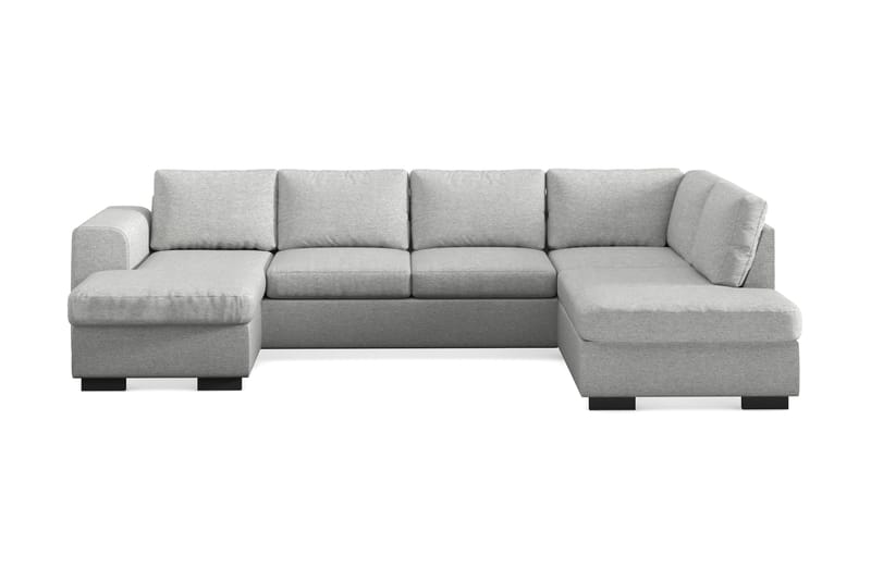 Link 4-sits Högervänd U-formad X-Large Soffa med Divan och Schäslong i Tyg - Ljusgrå - Möbler - Soffa - U-soffa