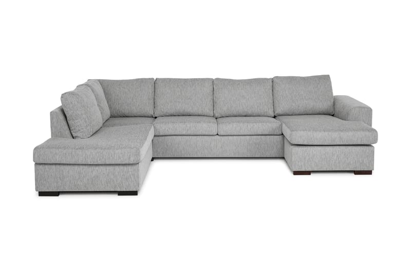 Link 4-sits Vänstervänd U-formad Large Soffa med Divan och Schäslong i Tyg - Ljusgrå - Möbler - Soffa - U-soffa