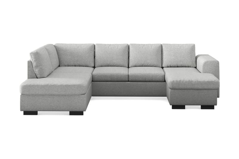 Link 4-sits Vänstervänd U-formad Large Soffa med Divan och Schäslong i Tyg - Ljusgrå - Möbler - Soffa - U-soffa