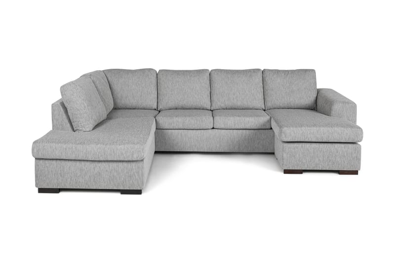 Link 4-sits Vänstervänd U-formad Soffa med Divan och Schäslong i Tyg - Ljusgrå - Möbler - Soffa - U-soffa