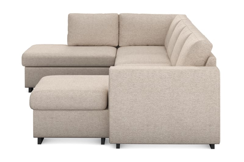 Link 4-sits Vänstervänd U-formad X-Large Soffa med Divan och Schäslong i Tyg - Beige - Möbler - Soffa - U-soffa