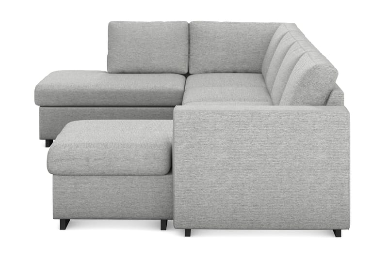 Link 4-sits Vänstervänd U-formad X-Large Soffa med Divan och Schäslong i Tyg - Ljusgrå - Möbler - Soffa - U-soffa