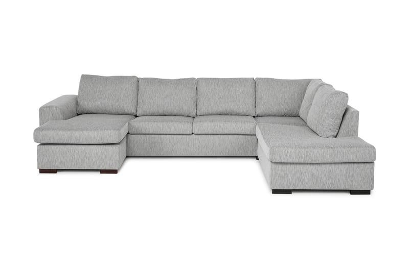 Link 5-sits Högervänd U-formad X-Large Soffa med Divan och Schäslong i Tyg - Ljusgrå - Möbler - Soffa - U-soffa