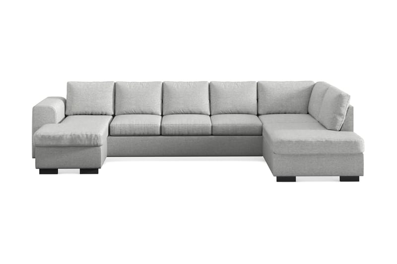 Link 5-sits Högervänd U-formad XX-Large Soffa med Divan och Schäslong i Tyg - Ljusgrå - Möbler - Soffa - U-soffa