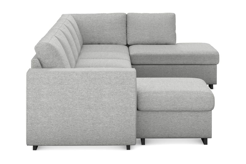 Link 5-sits Högervänd U-formad XX-Large Soffa med Divan och Schäslong i Tyg - Ljusgrå - Möbler - Soffa - U-soffa