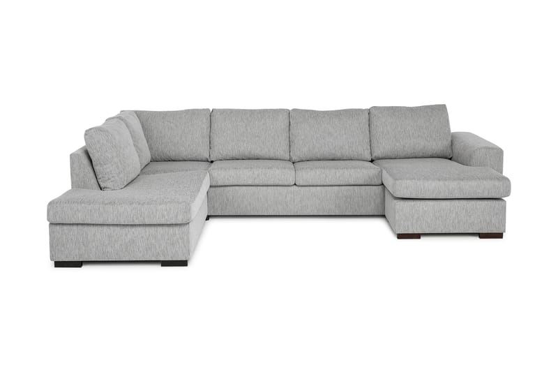 Link 5-sits Vänstervänd U-formad X-Large Soffa med Divan och Schäslong i Tyg - Ljusgrå - Möbler - Soffa - U-soffa