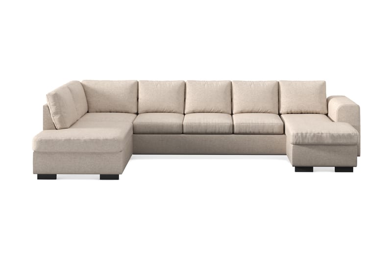 Link 5-sits Vänstervänd U-formad XX-Large Soffa med Divan och Schäslong i Tyg - Beige - Möbler - Soffa - U-soffa