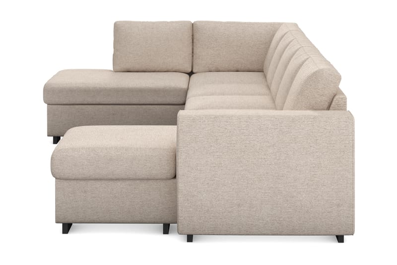 Link 5-sits Vänstervänd U-formad XX-Large Soffa med Divan och Schäslong i Tyg - Beige - Möbler - Soffa - U-soffa