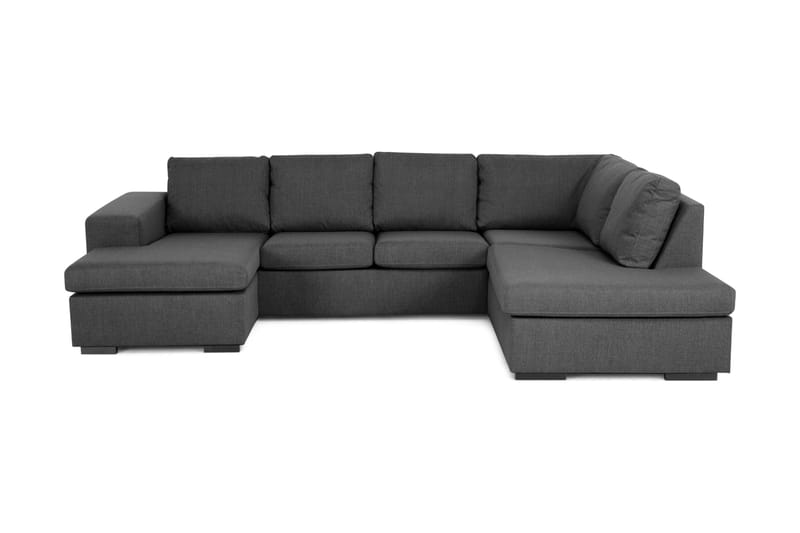 Memphis 4-sits Högervänd U-formad Soffa med Divan och Schäslong i Tyg - Mörkgrå - Möbler - Soffa - U-soffa