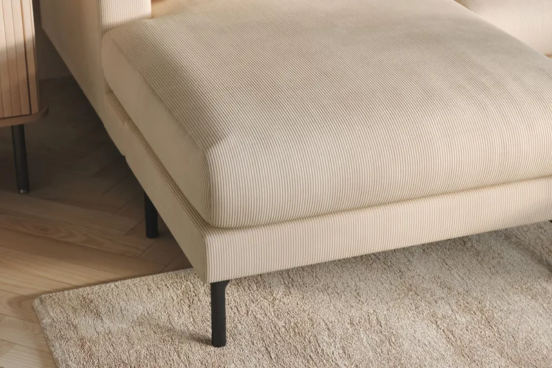 Menard 4-sits Högervänd Stor U-formad Djup Soffa med Divan och Schäslong i Manchester - Beige - Möbler - Soffa - U-soffa