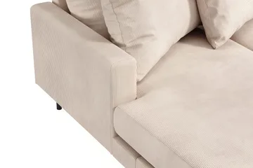 Menard 4-sits Högervänd Stor U-formad Djup Soffa med Divan och Schäslong i Manchester - Beige - Möbler - Soffa - U-soffa