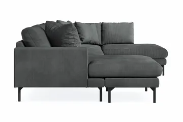 Menard 4-sits Högervänd Stor U-formad Djup Soffa med Divan och Schäslong i Manchester - Grå - Möbler - Soffa - U-soffa
