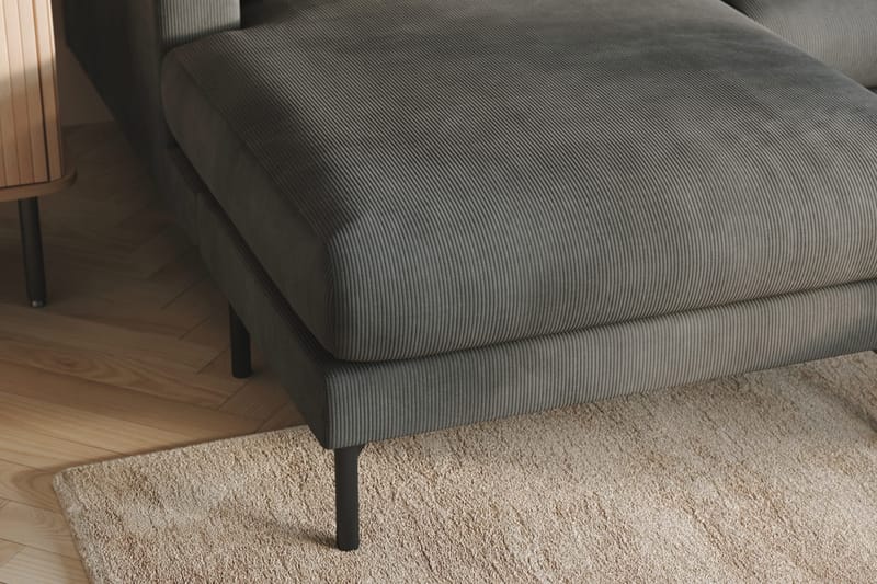 Menard 4-sits Högervänd Stor U-formad Djup Soffa med Divan och Schäslong i Manchester - Grå - Möbler - Soffa - U-soffa