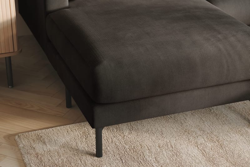 Menard 4-sits Högervänd Stor U-formad Djup Soffa med Divan och Schäslong i Manchester - Mörkgrå - Möbler - Soffa - U-soffa