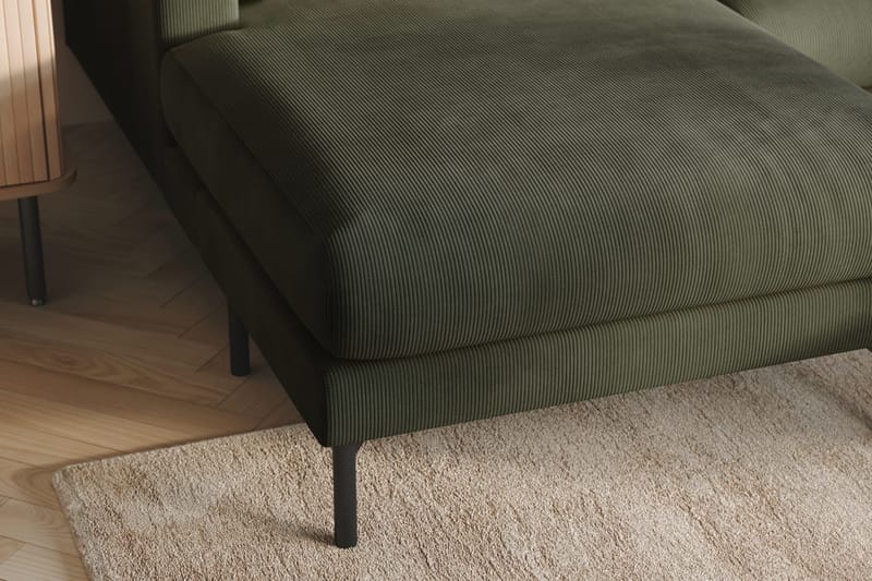 Menard 4-sits Högervänd Stor U-formad Djup Soffa med Divan och Schäslong i Manchester - Mörkgrön - Möbler - Soffa - U-soffa