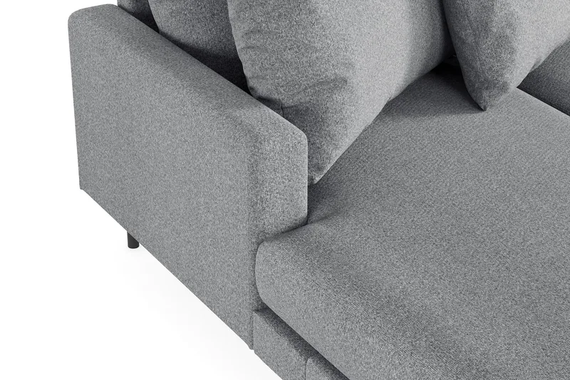 Menard 4-sits Högervänd U-formad Soffa med Divan och Schäslong i Tyg - Grå - Möbler - Soffa - U-soffa