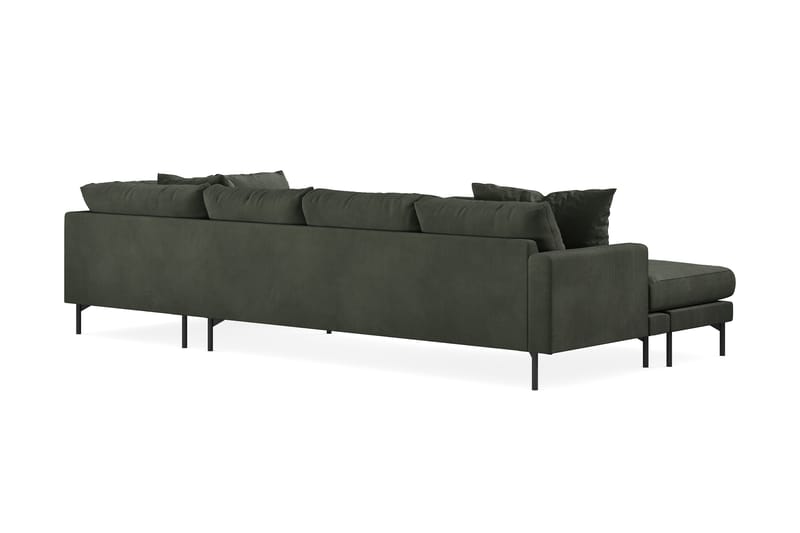 Menard 4-sits Högervänd U-formad Soffa med Divan och Schäslong i Manchester - Mörkgrön - Möbler - Soffa - U-soffa