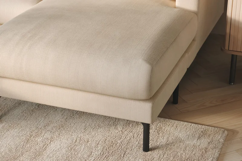 Menard 4-sits Vänstervänd U-formad Large Soffa med Divan och Schäslong i Manchester - Beige - Möbler - Soffa - U-soffa
