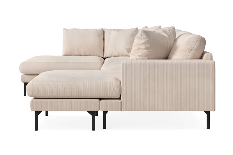 Menard 4-sits Vänstervänd Stor U-formad Djup Large Soffa med Divan och Schäslong i Manchester - Beige - Möbler - Soffa - U-soffa
