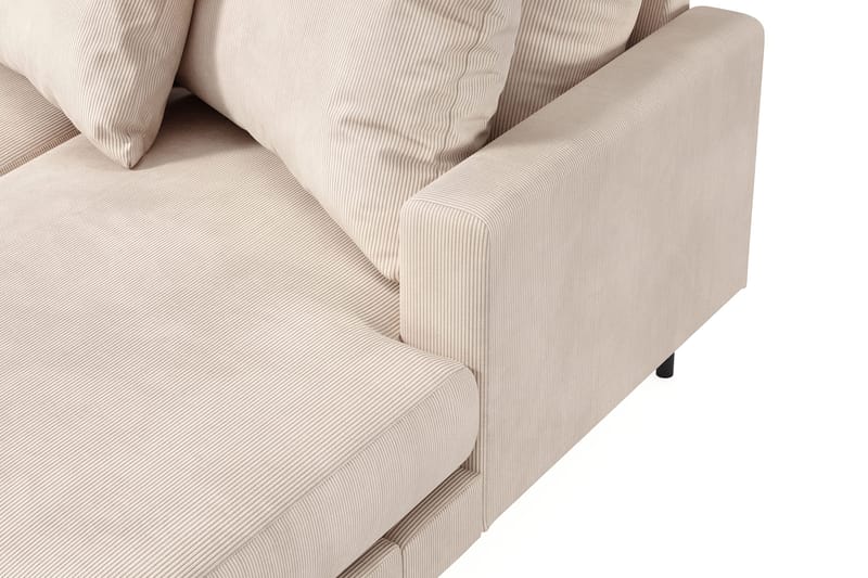 Menard 4-sits Vänstervänd Stor U-formad Djup Large Soffa med Divan och Schäslong i Manchester - Beige - Möbler - Soffa - U-soffa