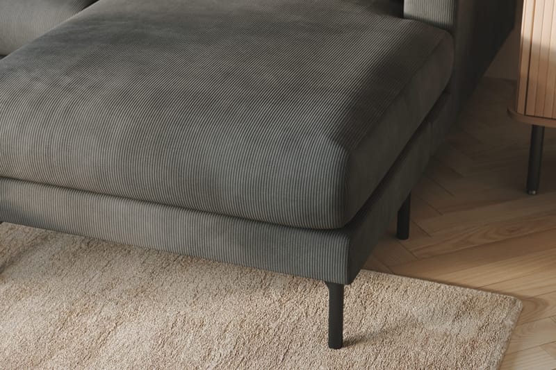 Menard 4-sits Vänstervänd Stor U-formad Djup Soffa med Divan och Schäslong i Manchester - Grå - Möbler - Soffa - U-soffa