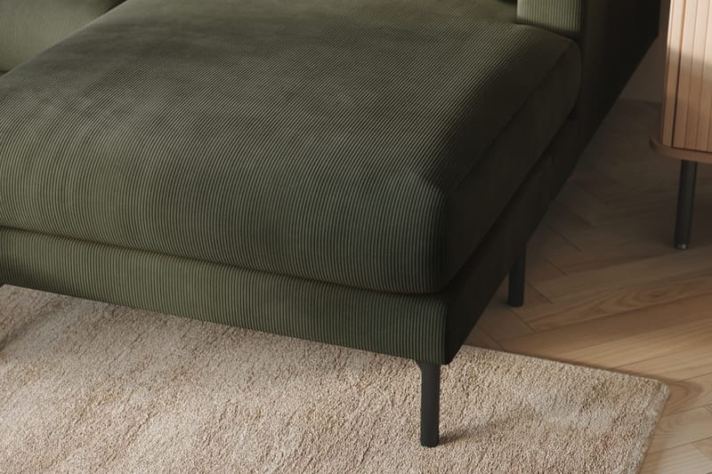 Menard 4-sits Vänstervänd Stor U-formad Djup Soffa med Divan och Schäslong i Manchester - Mörkgrön - Möbler - Soffa - U-soffa