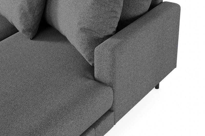 Menard 4-sits Vänstervänd Stor U-formad Djup Soffa med Divan och Schäslong i Tyg - Mörkgrå - Möbler - Soffa - U-soffa