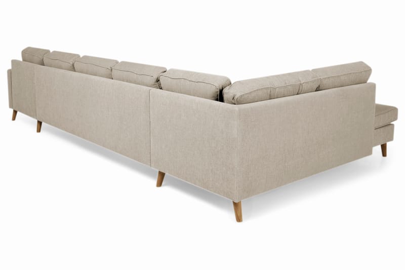 Monroe U-soffa Large med Divan Höger - Beige - U-soffa