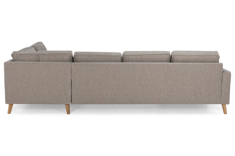 Monroe U-soffa med Divan Vänster Tvättbart Tyg - Gråbrun - Möbler - Soffa - U-soffa