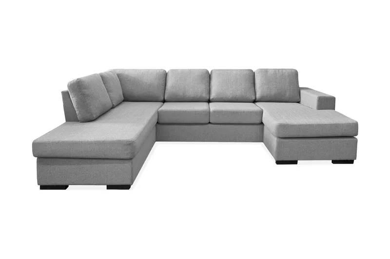Nebraska U-soffa med Divan Höger, Ljusgrå