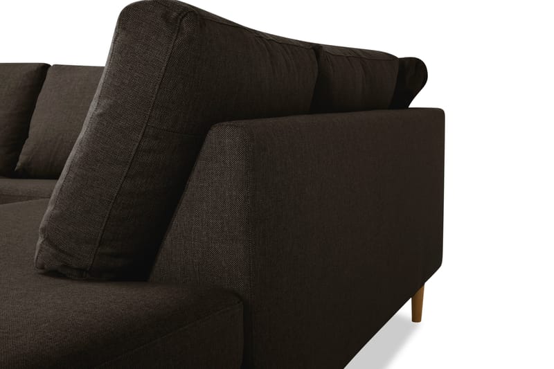 Nordic U-soffa Large med Divan Vänster - Brun - U-soffa