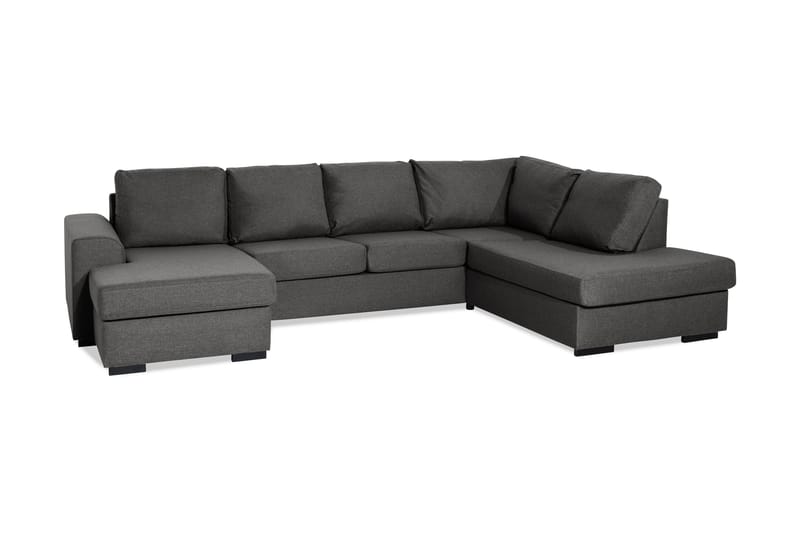 Ocean 4-sits Högervänd U-formad Large Soffa med Divan och Schäslong i Tyg - Mörkgrå - Möbler - Soffa - U-soffa