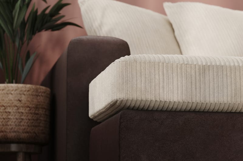 Ocean 4-sits Högervänd U-formad Soffa med Divan och Schäslong i Manchester - Beige - Möbler - Soffa - U-soffa