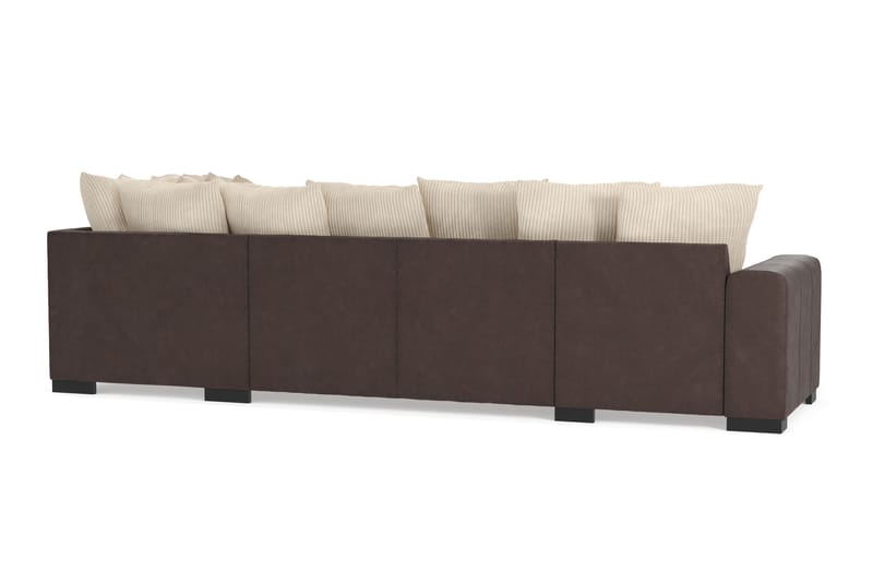 Ocean 4-sits Högervänd U-formad Soffa med Divan och Schäslong i Manchester - Beige - Möbler - Soffa - U-soffa