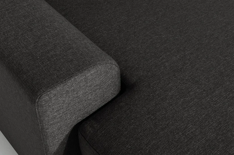 Ocean 4-sits Högervänd U-formad Soffa med Divan och Schäslong i Tyg - Svart - Möbler - Soffa - U-soffa