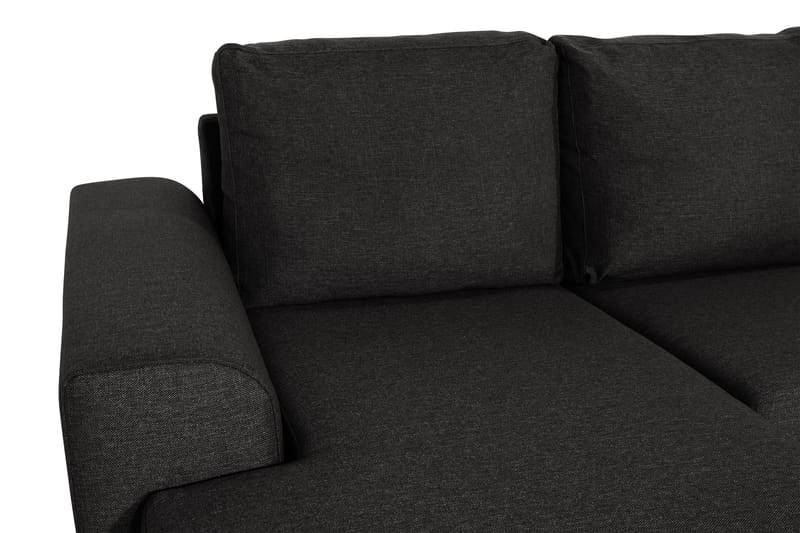 Ocean 4-sits Vänstervänd U-formad Soffa med Divan och Schäslong i Tyg - Svart - Möbler - Soffa - U-soffa