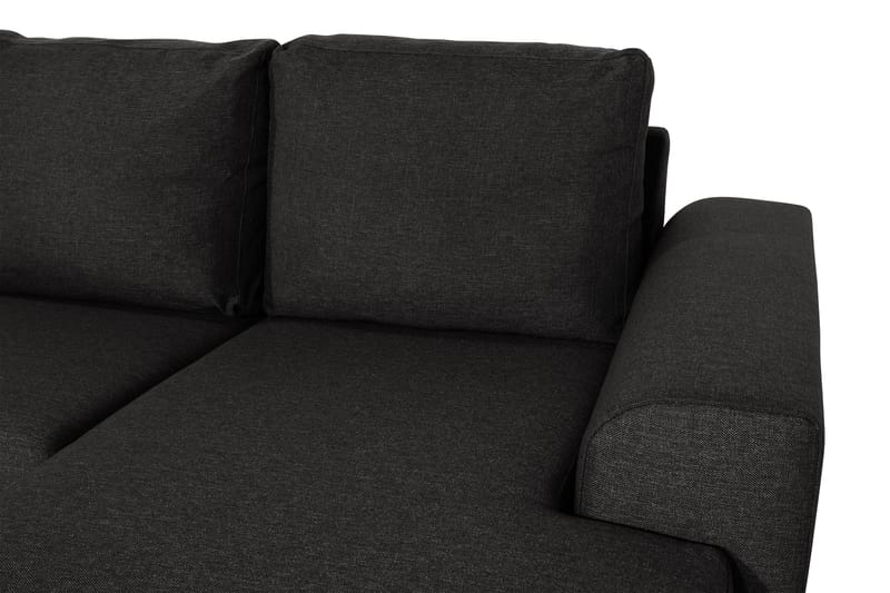Ocean 5-sits Vänstervänd U-formad Large Soffa med Divan och Schäslong i Tyg - Svart - Möbler - Soffa - U-soffa
