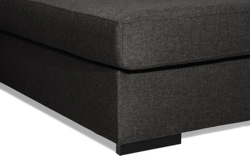 Ocean 5-sits Vänstervänd U-formad Large Soffa med Divan och Schäslong i Tyg - Svart - Möbler - Soffa - U-soffa