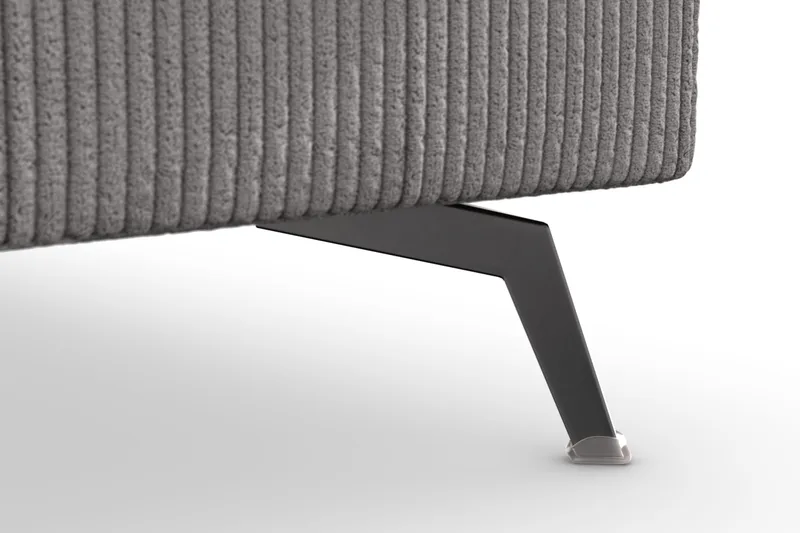 Ocean Lyx 6-sits Högervänd U-formad Soffa med Divan och Schäslong + Fotpall i Manchester - Mörkgrå - Möbler - Soffa - U-soffa