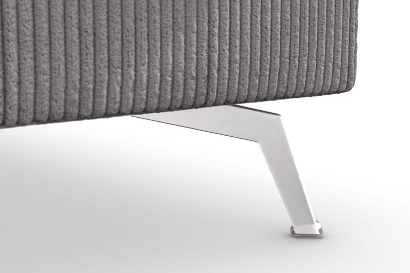 Ocean Lyx 6-sits Högervänd U-formad Soffa med Divan och Schäslong + Fotpall i Manchester - Mörkgrå - Möbler - Soffa - U-soffa