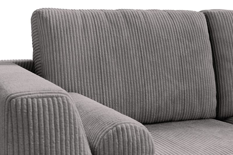 Ocean Lyx 6-sits Högervänd U-formad Soffa med Divan och Schäslong + Fotpall i Manchester - Mörkgrå - Möbler - Soffa - U-soffa