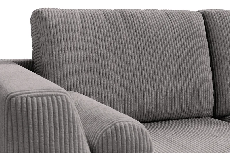 Ocean Lyx 6-sits Högervänd U-formad Soffa med Divan och Schäslong + Fotpall i Manchester - Mörkgrå - Möbler - Soffa - U-soffa