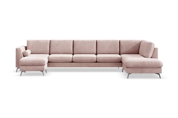 Ocean Lyx 6-sits Högervänd U-formad Soffa med Divan och Schäslong + Fotpall i Manchester