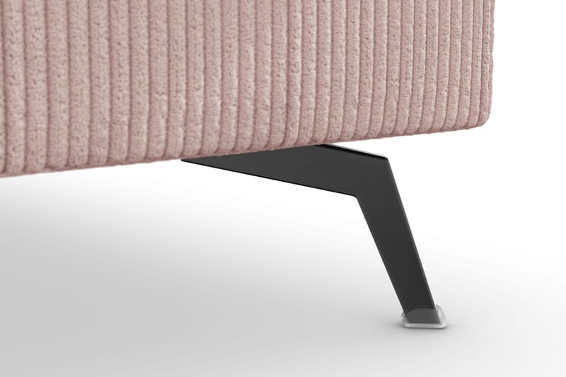 Ocean Lyx 6-sits Högervänd U-formad Soffa med Divan och Schäslong + Fotpall i Manchester - Rosa - Möbler - Soffa - U-soffa