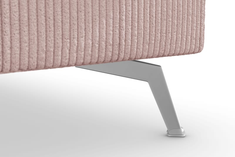 Ocean Lyx 6-sits Högervänd U-formad Soffa med Divan och Schäslong + Fotpall i Manchester - Rosa - Möbler - Soffa - U-soffa