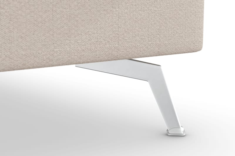 Ocean Lyx 6-sits Högervänd U-formad Soffa med Divan och Schäslong + Fotpall i Tyg - Beige - Möbler - Soffa - U-soffa