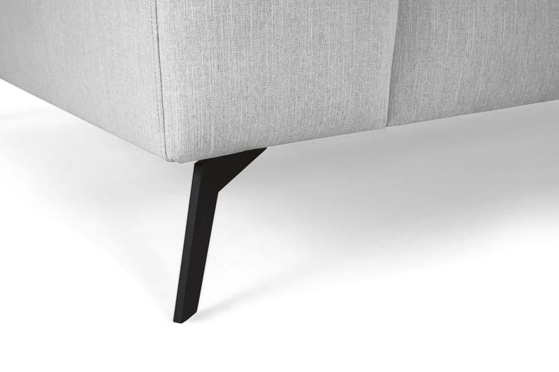 Ocean Lyx 6-sits Högervänd U-formad Soffa med Divan och Schäslong + Fotpall i Tyg - Grå - Möbler - Soffa - U-soffa