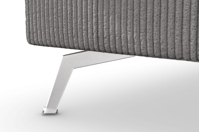 Ocean Lyx 6-sits Vänstervänd U-formad Soffa med Divan och Schäslong + Fotpall i Manchester - Mörkgrå - Möbler - Soffa - U-soffa